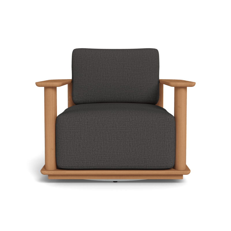 Newport Teak Barrel Swivel Lounge Chair