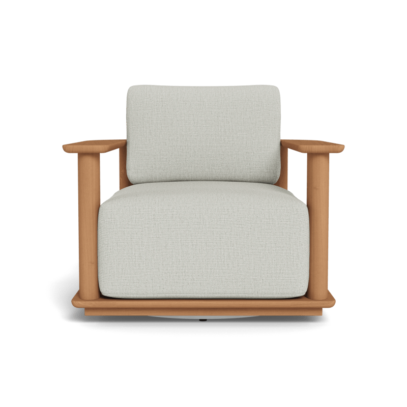 Newport Teak Barrel Swivel Lounge Chair
