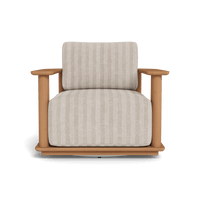 Newport Teak Barrel Swivel Lounge Chair