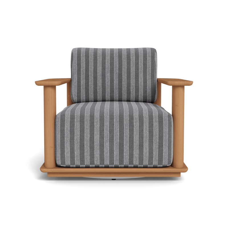 Newport Teak Barrel Swivel Lounge Chair