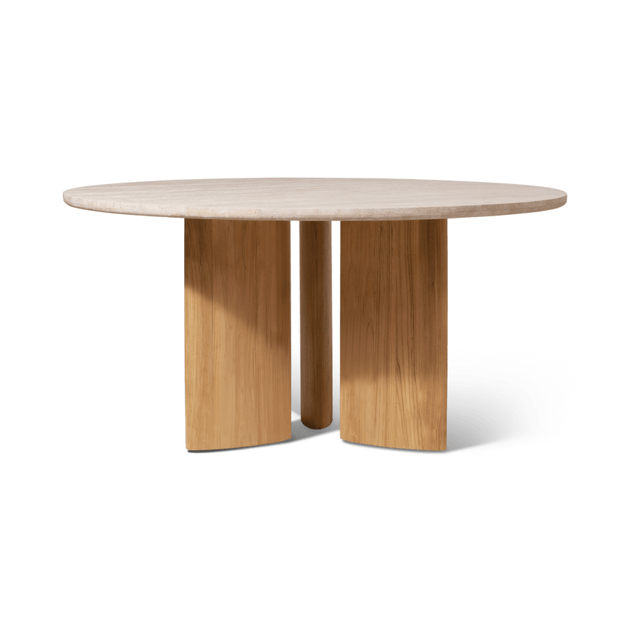 Στρογγυλό τραπέζι φαγητού από teak Newport 60"