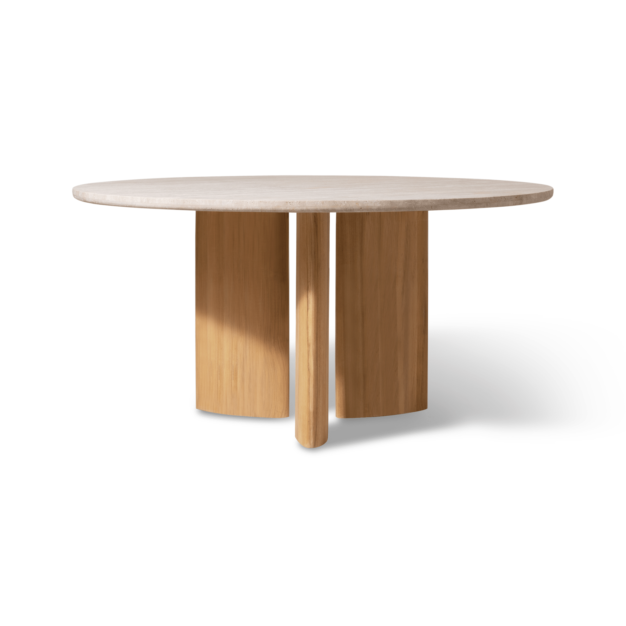 Newport Teak Round Dining Table 60"