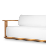 Newport Teak Sofa 108" | Teak Natural, Panama Blanco,