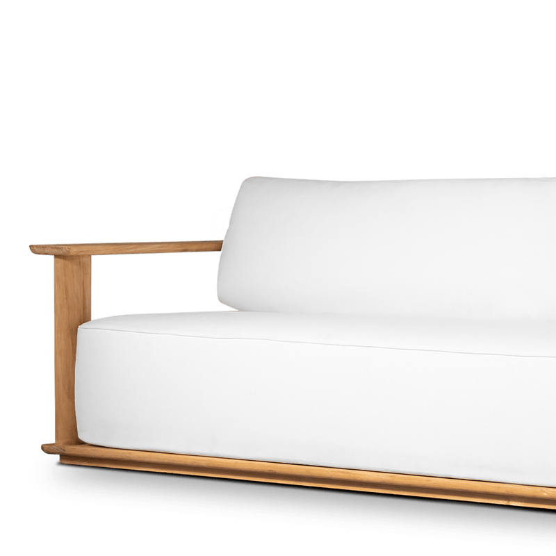 Newport Teak Sofa 108" | Teak Natural, Panama Blanco,