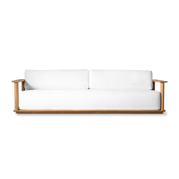 Newport Teak Sofa 108" | Teak Natural, Panama Blanco,