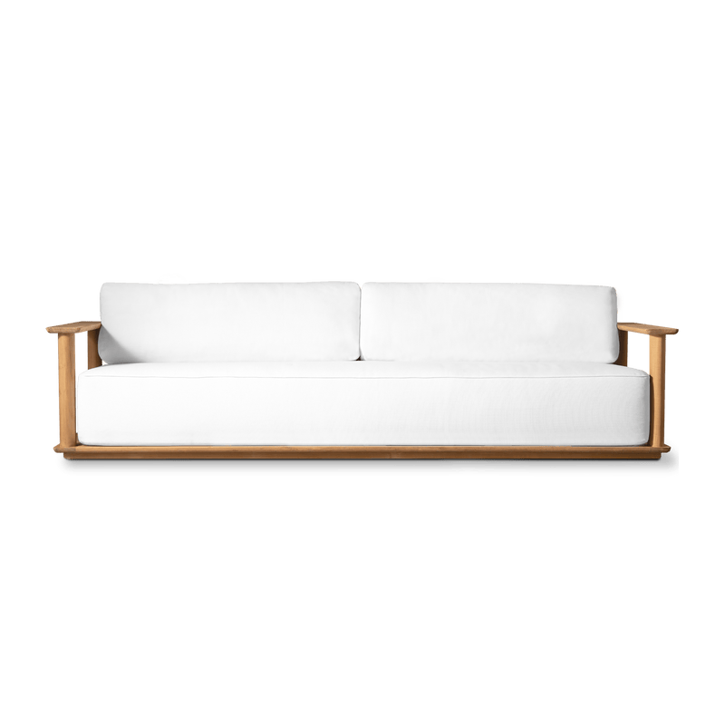 Newport Teak Sofa 108" | Teak Natural, Panama Blanco,