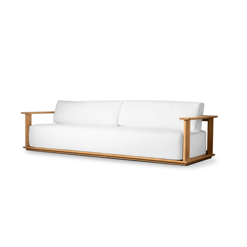 Newport Teak Sofa 108" | Teak Natural, Panama Blanco,