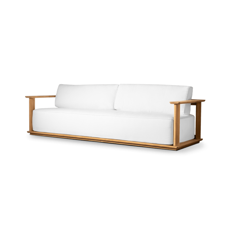 Newport Teak Sofa 96" | Teak Natural, Panama Blanco,