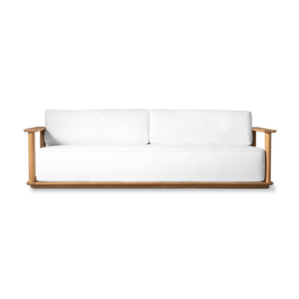 Newport Teak Sofa 96" | Teak Natural, Panama Blanco,