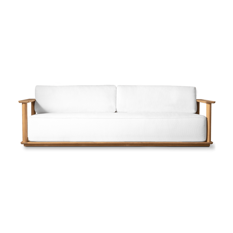 Newport Teak Sofa 96" | Teak Natural, Panama Blanco,