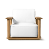 Newport Teak Swivel Lounge Chair | Teak Natural, Panama Blanco,