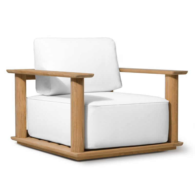 Newport Teak Swivel Lounge Chair | Teak Natural, Panama Blanco,