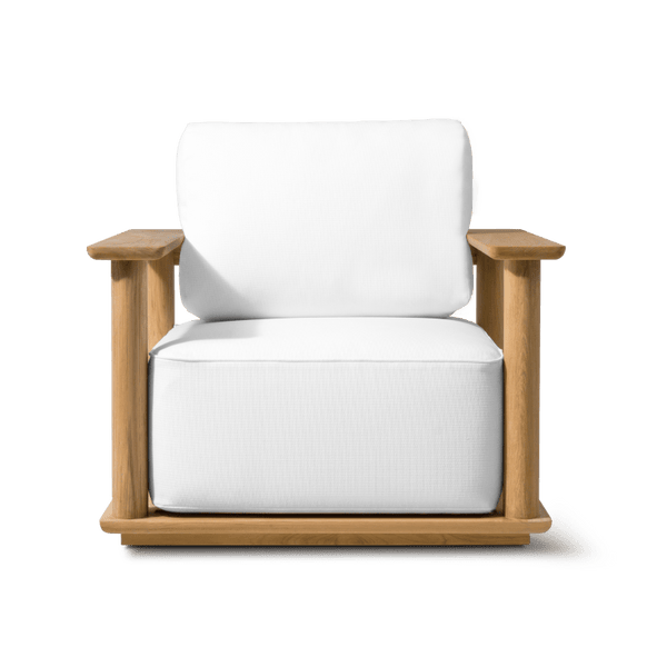 Newport Teak Swivel Lounge Chair | Teak Natural, Panama Blanco,