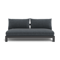 Pacific Aluminum 2 Seat Armless Sofa