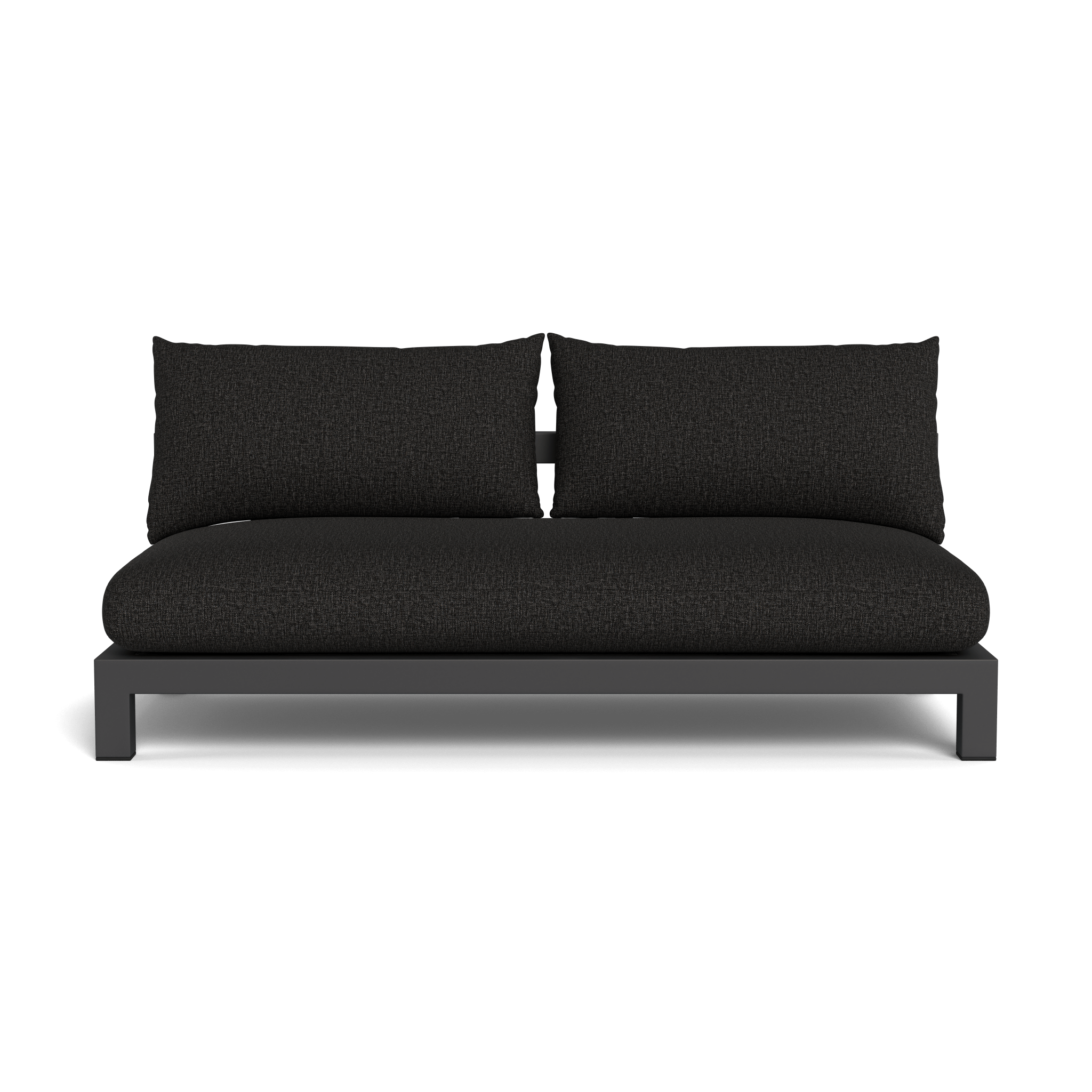 Pacific Aluminum 2 Seat Armless Sofa