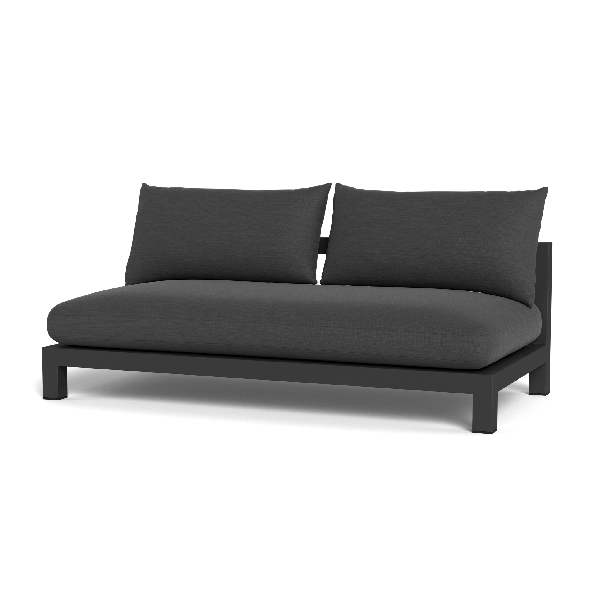Pacific Aluminum 2 Seat Armless Sofa