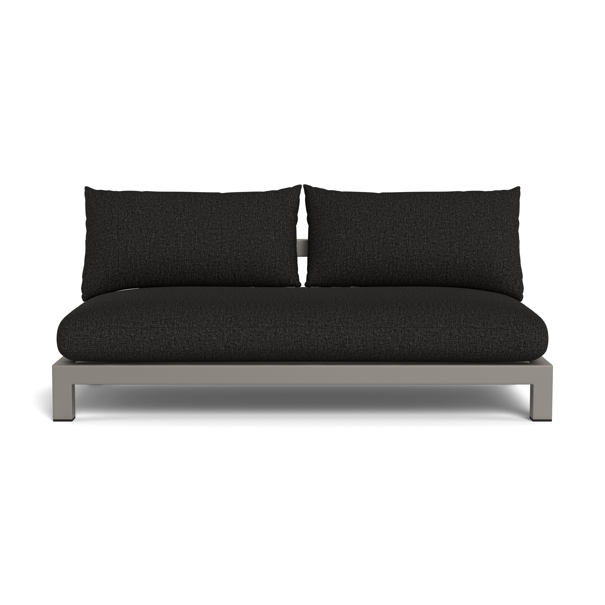 Pacific Aluminum 2 Seat Armless Sofa