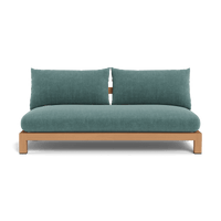 Pacific Teak 2 Seat Armless Sofa