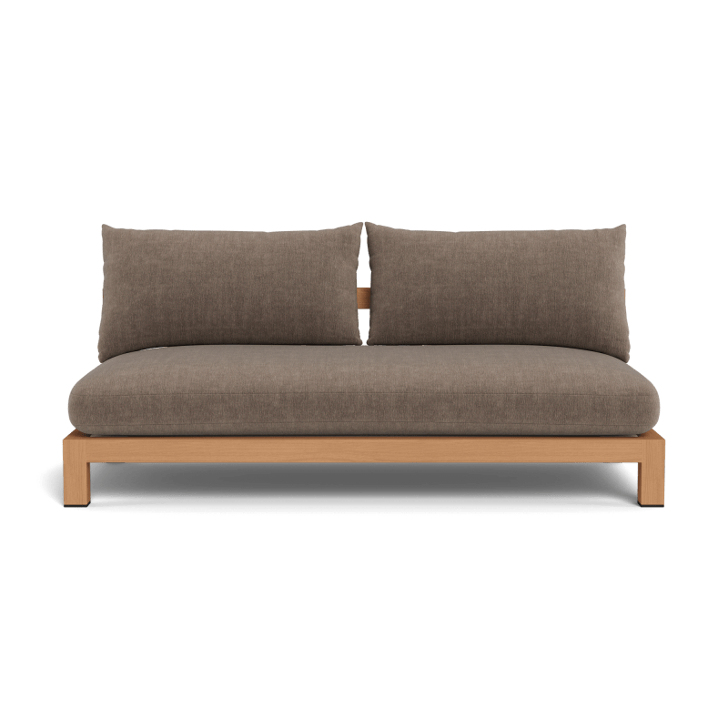 Pacific Teak 2 Seat Armless Sofa
