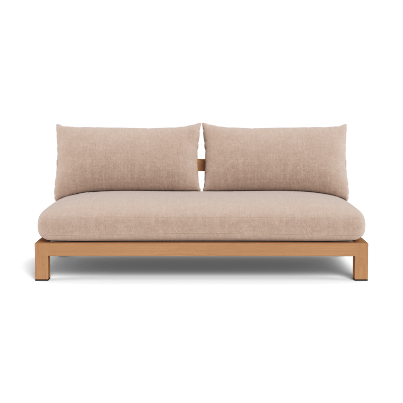 Pacific Teak 2 Seat Armless Sofa