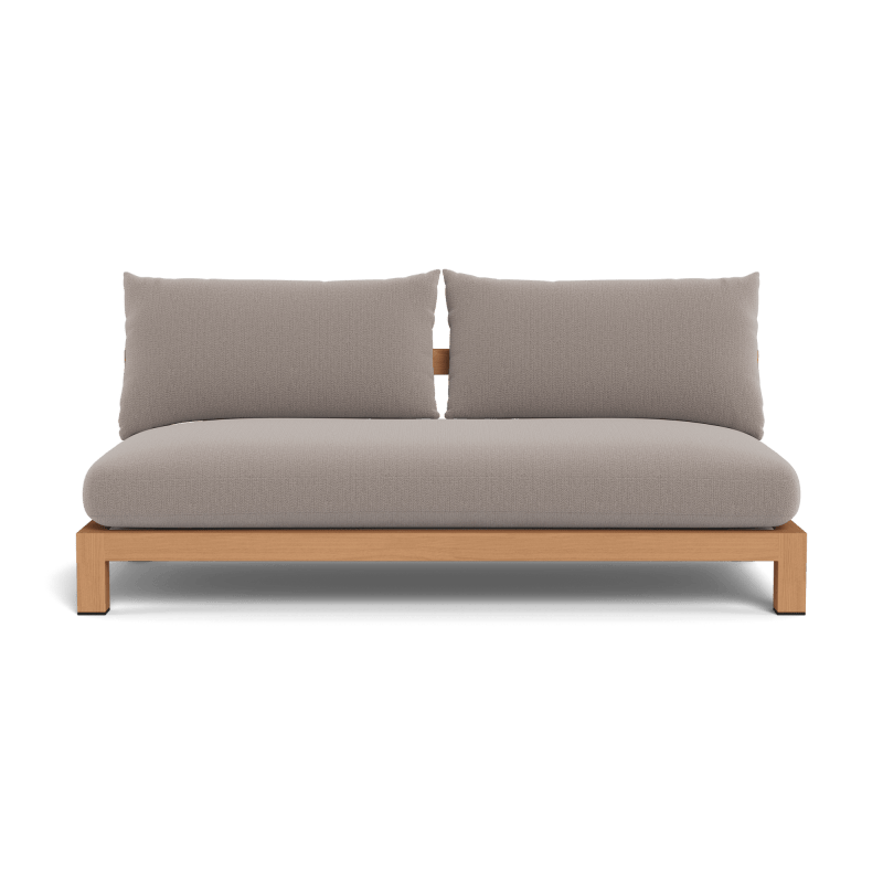 Pacific Teak 2 Seat Armless Sofa