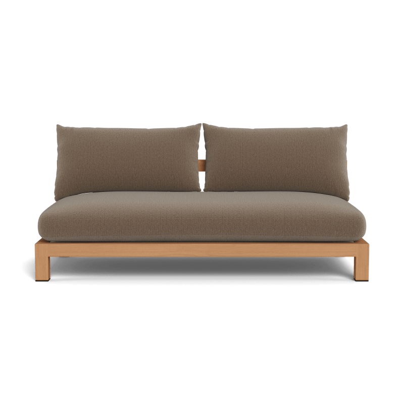 Pacific Teak 2 Seat Armless Sofa