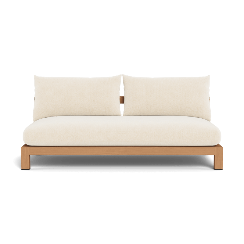 Pacific Teak 2 Seat Armless Sofa