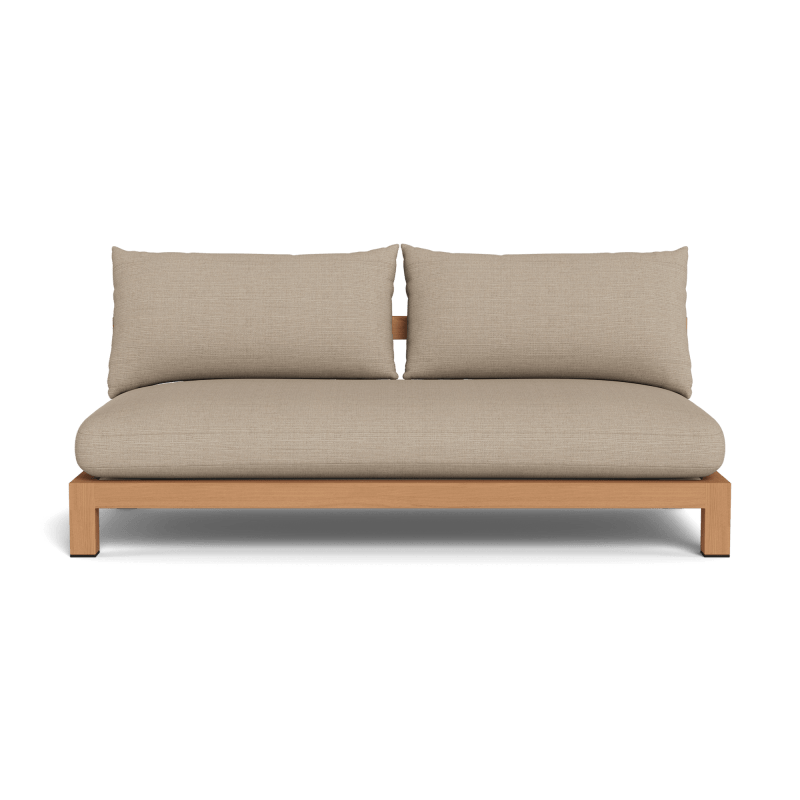 Pacific Teak 2 Seat Armless Sofa