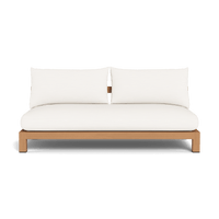 Pacific Teak 2 Seat Armless Sofa