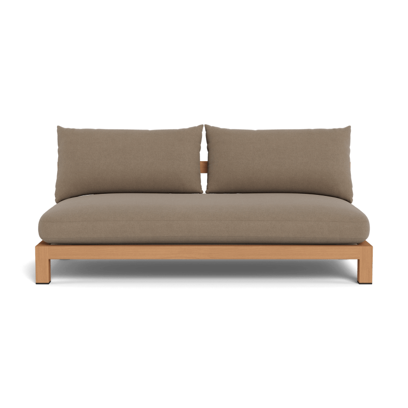 Pacific Teak 2 Seat Armless Sofa