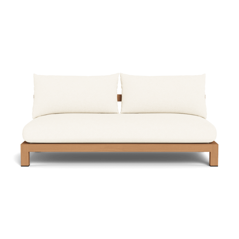 Pacific Teak 2 Seat Armless Sofa