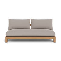 Pacific Teak 2 Seat Armless Sofa