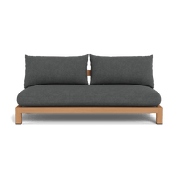 Pacific Teak 2 Seat Armless Sofa