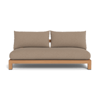 Pacific Teak 2 Seat Armless Sofa
