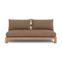 Pacific Teak 2 Seat Armless Sofa
