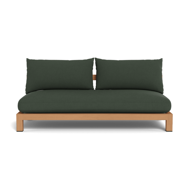 Pacific Teak 2 Seat Armless Sofa