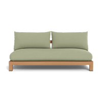 Pacific Teak 2 Seat Armless Sofa