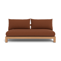 Pacific Teak 2 Seat Armless Sofa