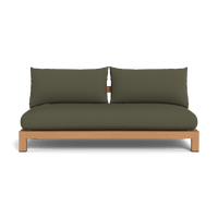 Pacific Teak 2 Seat Armless Sofa
