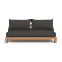 Pacific Teak 2 Seat Armless Sofa