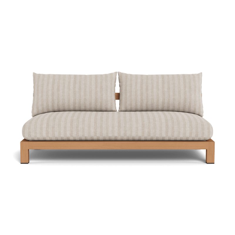 Pacific Teak 2 Seat Armless Sofa