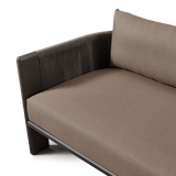 Palm Beach Aluminum 2 Seat Sofa | Aluminum Asteroid, Copacabana Midnight, Rope Dark Grey