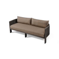Palm Beach Aluminum 2 Seat Sofa | Aluminum Asteroid, Copacabana Midnight, Rope Dark Grey