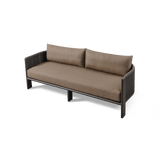 Palm Beach Aluminum 2 Seat Sofa | Aluminum Asteroid, Copacabana Midnight, Rope Dark Grey