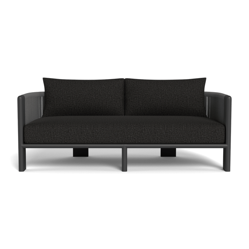 Palm Beach Aluminum 2 Seat Sofa | Aluminum Asteroid, Copacabana Midnight, Rope Dark Grey