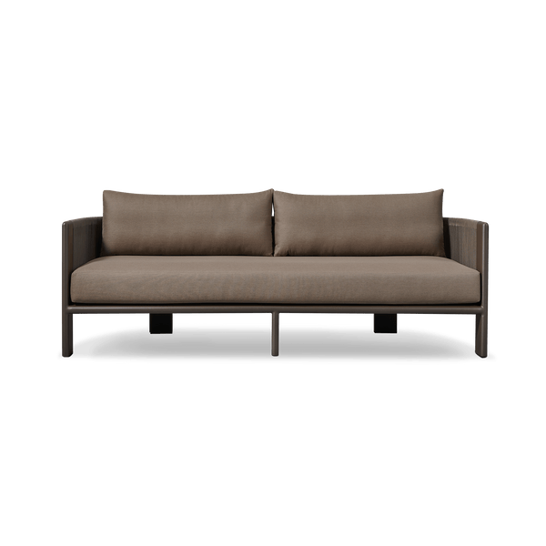 Palm Beach Aluminum 2 Seat Sofa | Aluminum Asteroid, Copacabana Midnight, Rope Dark Grey