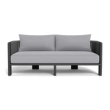 Palm Beach Aluminum 2 Seat Sofa | Aluminum Asteroid, Panama Cloud, Rope Dark Grey