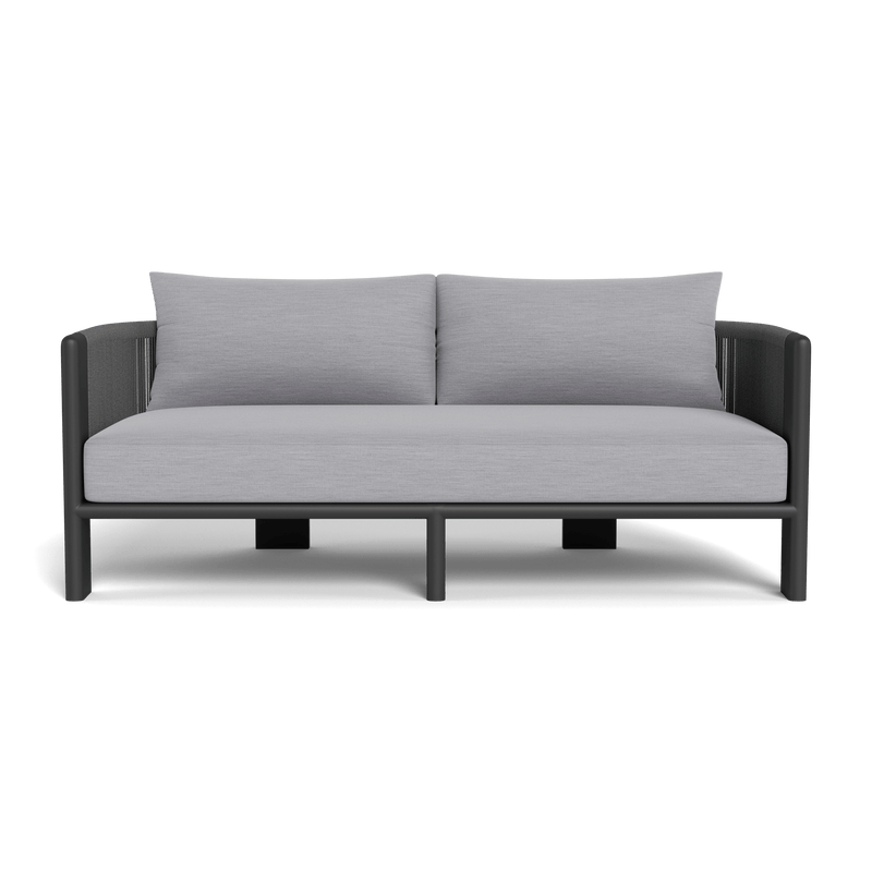 Palm Beach Aluminum 2 Seat Sofa | Aluminum Asteroid, Panama Cloud, Rope Dark Grey