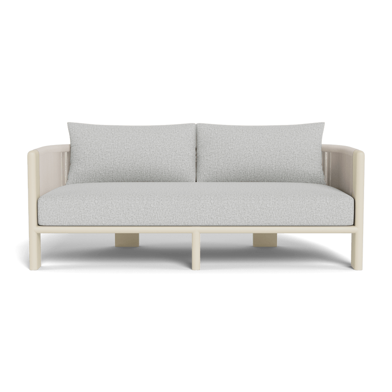 Palm Beach Aluminum 2 Seat Sofa | Aluminum Bone, Copacabana Sand, Rope Shell