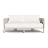 Palm Beach Aluminum 2 Seat Sofa | Aluminum Bone, Panama Blanco, Rope Shell